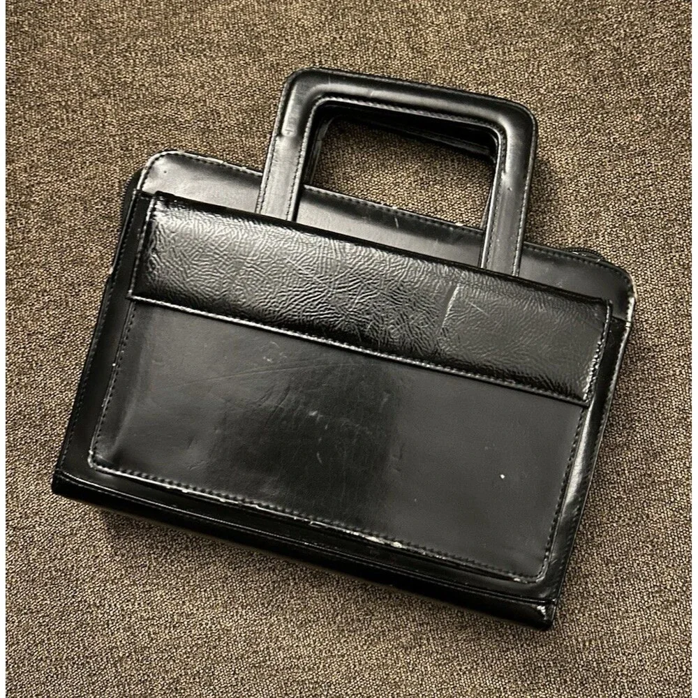 Zippered Weekly Binder Organizer Medium w/ retractable Handle & Pen Holder